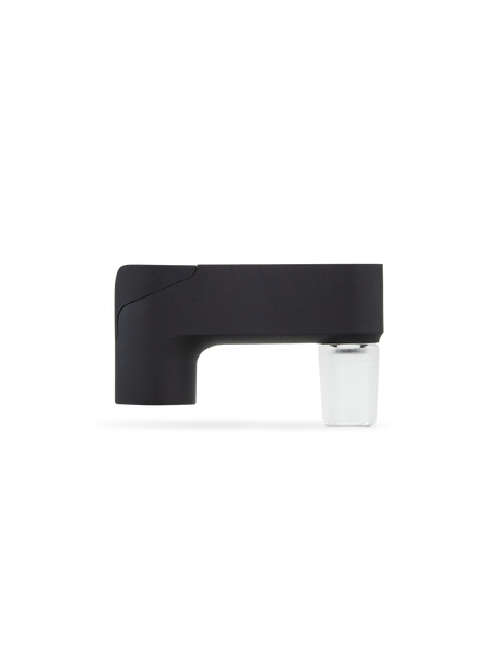 Onyx Puffco glass adapter for retail smoke gear, isolated front view with frosted 10 mm or 14 mm joint