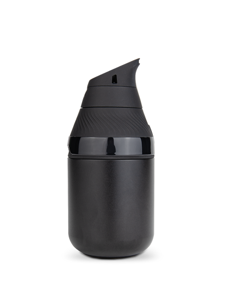 Black Puffco Proxy Core device for head-shop supplies, side profile showing smooth body and textured top grip