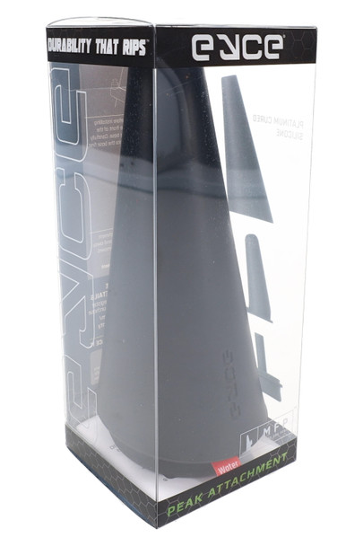 Black Eyce Peak Attachment in sealed retail packaging, front-facing display view for vape shop merchandising