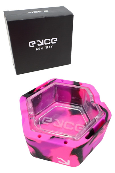 Eyce ProTeck Ashtray in retail packaging, front-facing display image for smoke shop counter merchandising
