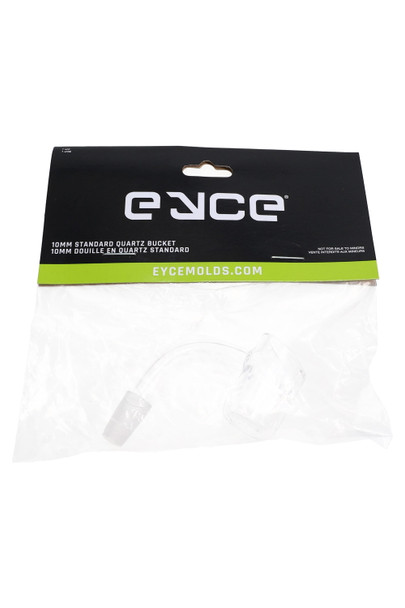 Eyce 10 mm male quartz banger in retail packaging, front-facing replacement part image for smoke shop merchandising