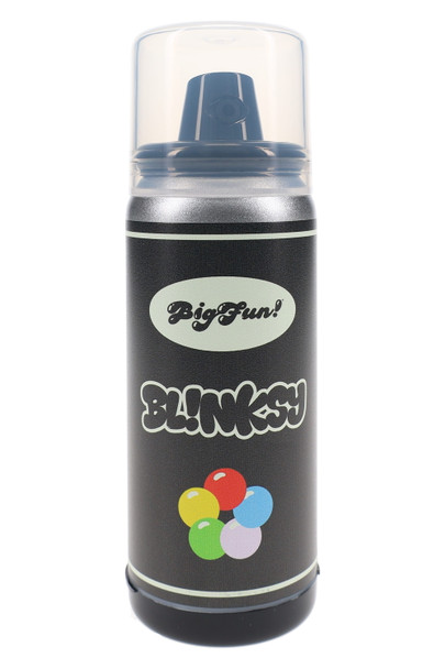 Front view of BigFun! Blinksy wholesale 510 concealer vaporizer in black spray-can style with clear top cap.