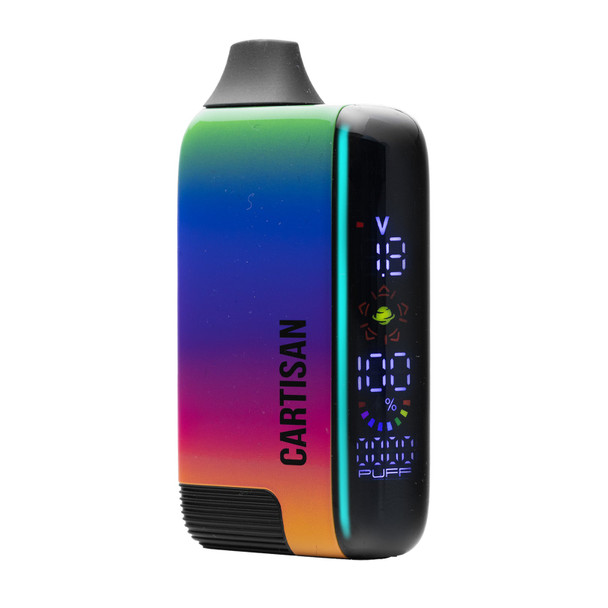 Cartisan Veil Bar Pro EVO wholesale vaporizer in Prism with digital display and multicolor gradient finish.