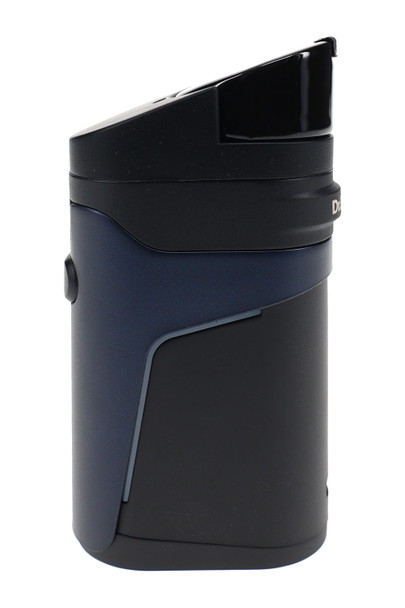 Matte black Dr. Dabber Ghost² wholesale vaporizer, angled side profile showing compact body and curved mouthpiece.