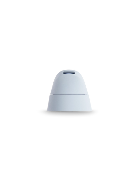 Light blue Puffco Proxy Core mouthpiece cap viewed straight on, compact wholesale vape accessory