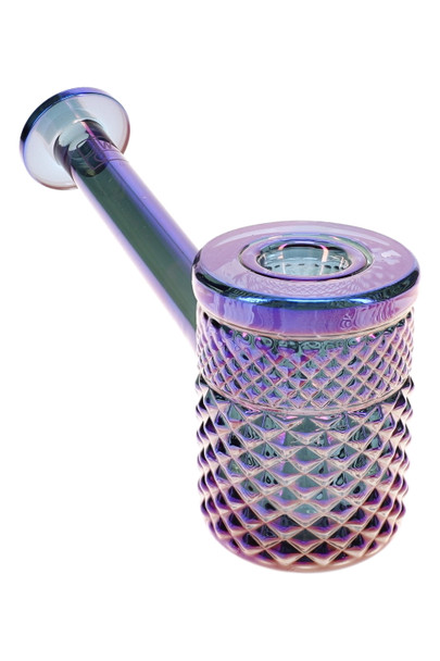 Midnight Jane West Twenties glass hand pipe with purple-blue shimmer, wholesale glass accessory