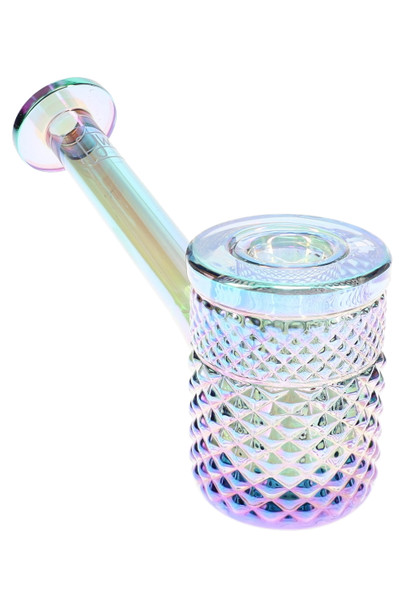 Mermaid Jane West Twenties glass hand pipe with iridescent finish, premium retail smoke gear
