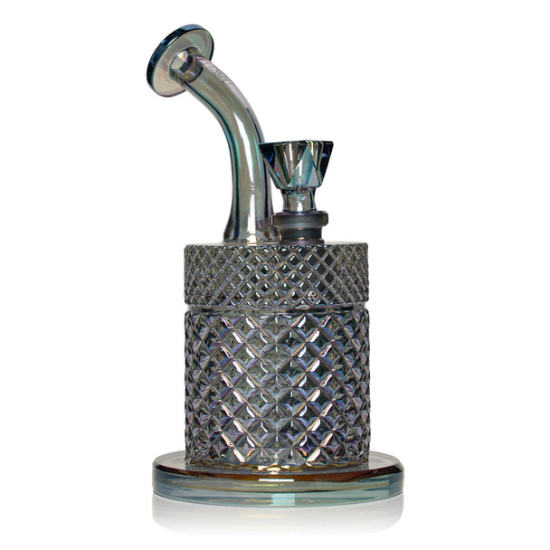 Mermaid Jane West Twenties water pipe front view with iridescent body, retail smoke gear