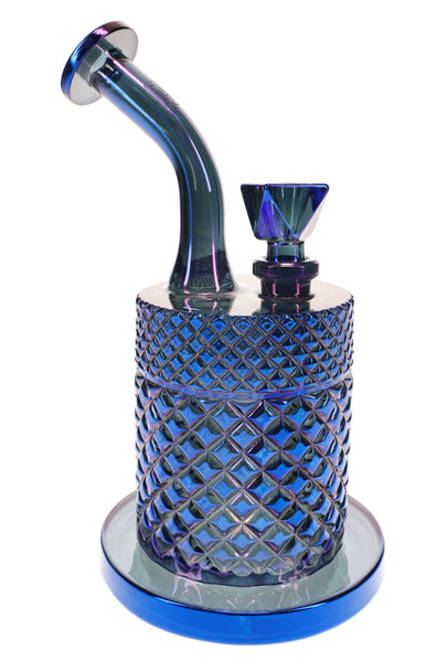 Midnight Jane West Twenties water pipe with dark blue-purple shimmer, retail smoke shop glass