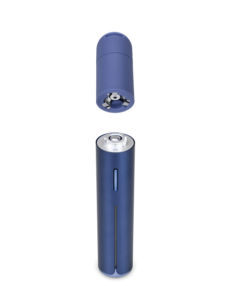 Wholesale Puffco Pivot Sapphire dab pen with quick-release 3D Chamber separated from blue base