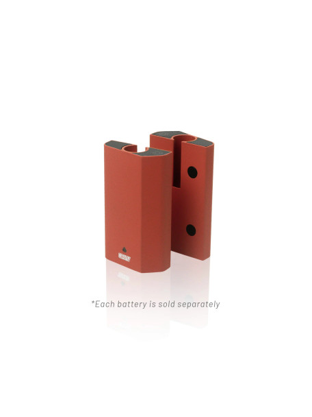 Head-shop supplies GRAV Gem-in-Eye vape pen split view showing magnetic pairing holes and collars