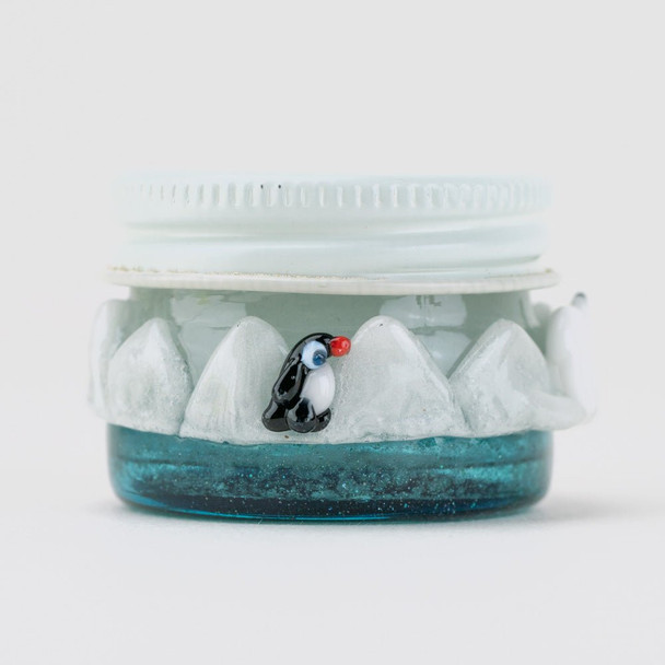 Empire Glassworks Arctic terp jar for wholesale head-shop supplies with penguin and snowy glass accents