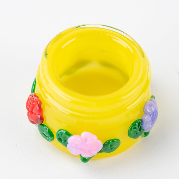 Empire Glassworks Sunshine Garden terp jar for wholesale head-shop supplies with raised floral details