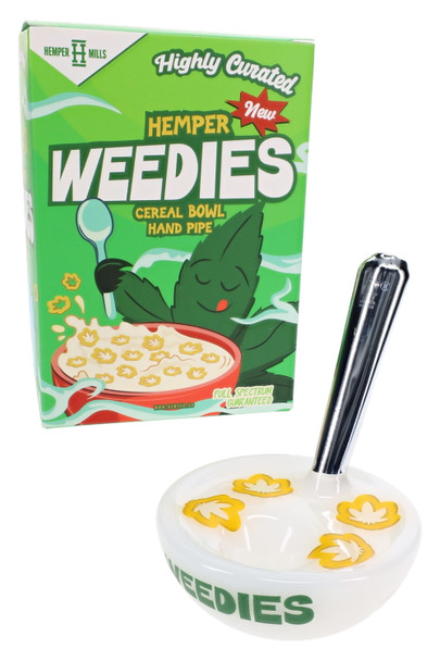 Hemper Weedies Cereal Bowl Glass Hand Pipe – P3294