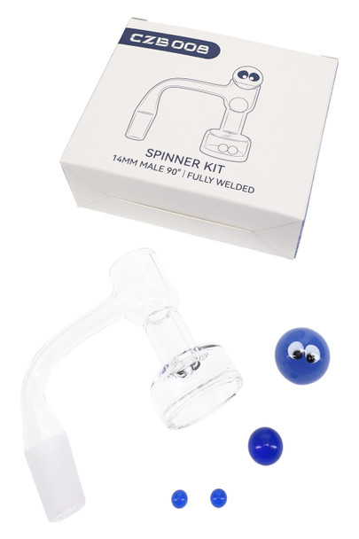 Terp slurper quartz banger spinner kit with assorted quartz bead accessories for dab displays