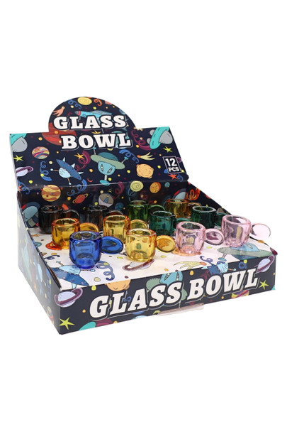 14.5 mm male colored glass bowl with built-in screen for water pipe replacement sections