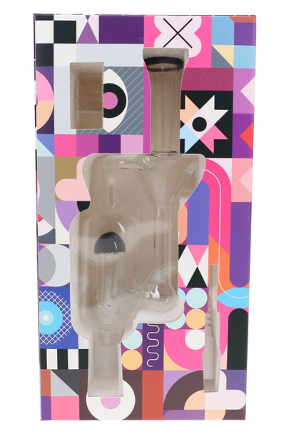 Dab straw kit with recycler body and included quartz dish for concentrate accessory cases