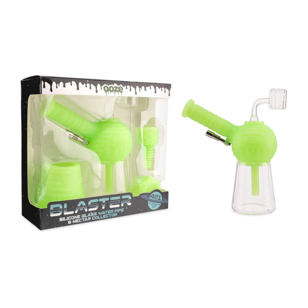Ooze Blaster package and assembled unit shown together for retail shelf merchandising