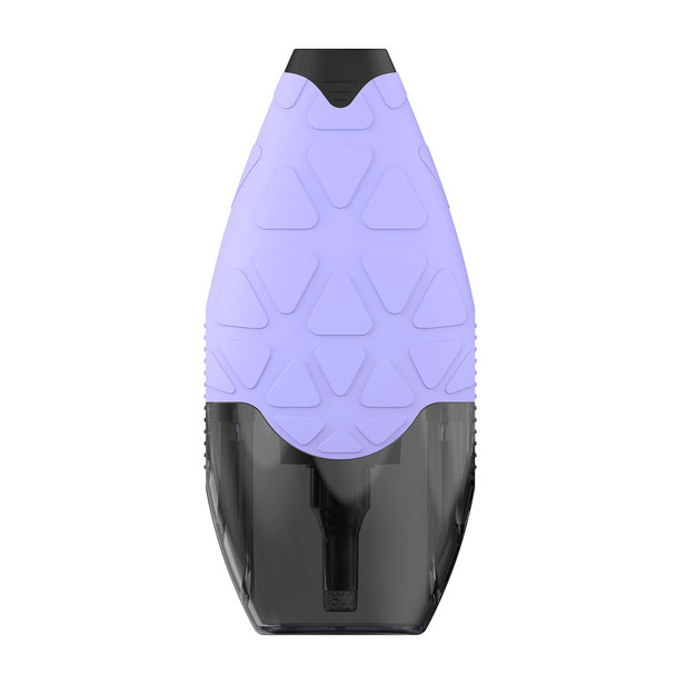 Rear view of Ooze Hover concentrate vaporizer in lavender with textured silicone grip and translucent protective lower cover