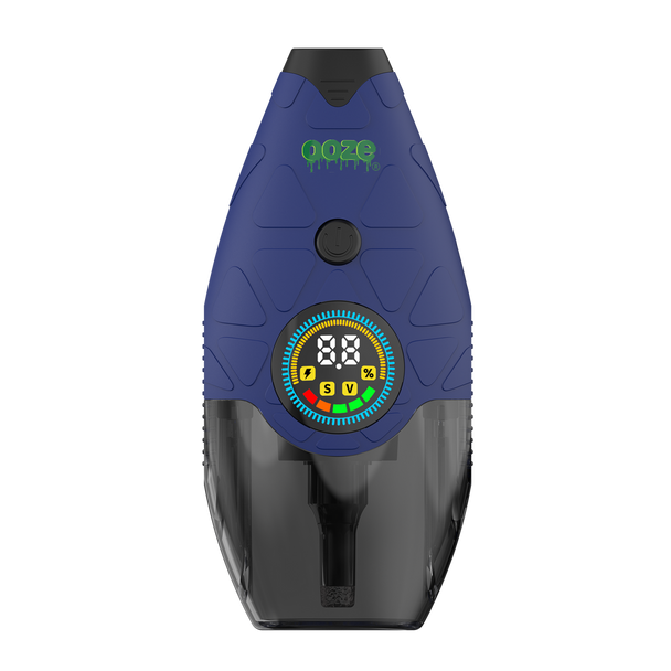 Ooze Hover concentrate vaporizer in black finish with digital display screen and translucent lower protective cover
