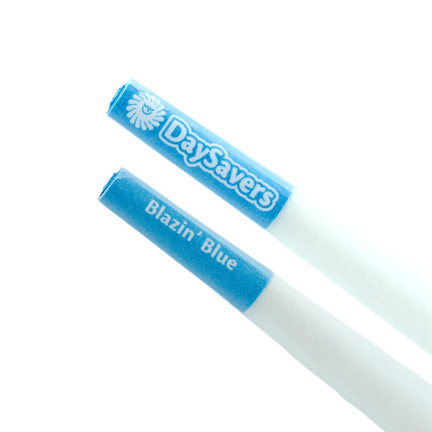 Two Blazin’ Blue DaySavers refined white cones shown close-up with blue color-tip filters