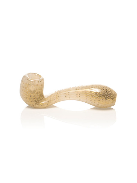 White GRAV Mini Bubble Trap Sherlock shown from the side with compact curved hand-pipe silhouette