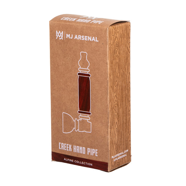 Complete MJ Arsenal Creek product presentation with one assembled hand pipe and retail package