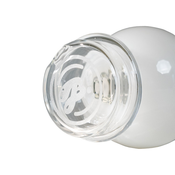White BigFun! Peak accessory with playful lightbulb styling and an integrated glass water path