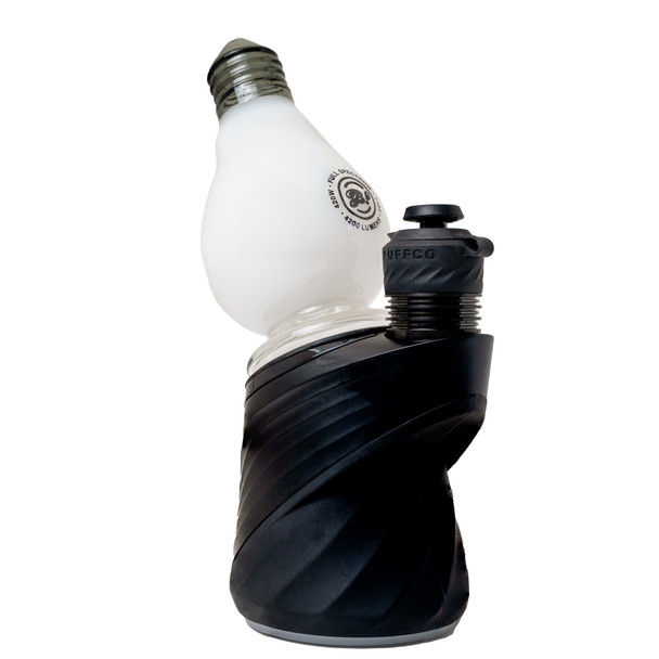White BigFun! Lightbowlb Peak glass top with rounded bulb silhouette and wide device-connection base