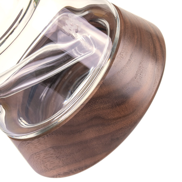 MJ Arsenal Lookout water pipe highlighting its handcrafted glass-and-wood construction