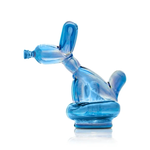 HEMPER borosilicate Puffco Peak top with balloon dog styling shown in an alternate studio view