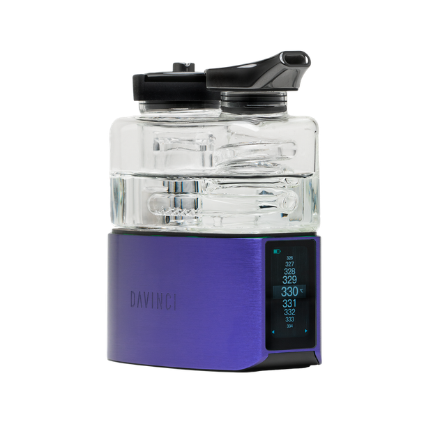 Amethyst DaVinci EQ Electric Quartz E-Rig with clear Jacuzzi Bubbler and touchscreen temperature controls