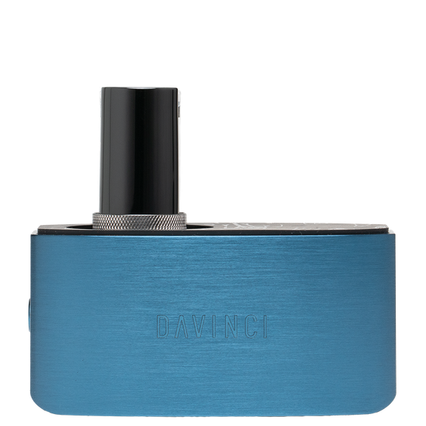 DaVinci EQ atomizer installed upright on Sapphire EQ base with black cylindrical cover and metal retention ring