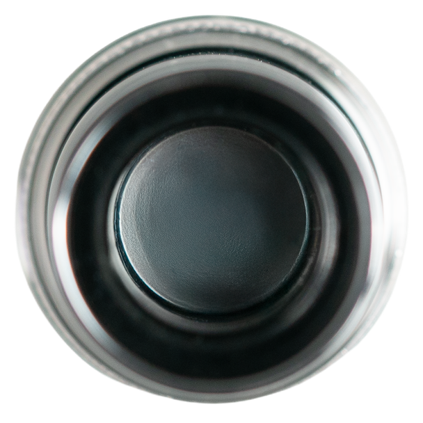 Top view of DaVinci EQ Zirconia Crucible showing black circular interior and recessed center surface