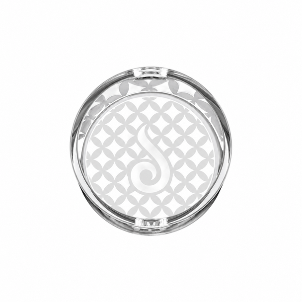 Dr. Dabber Switch² Sapphire Plus Insert angled top view showing patterned interior base and clear walls