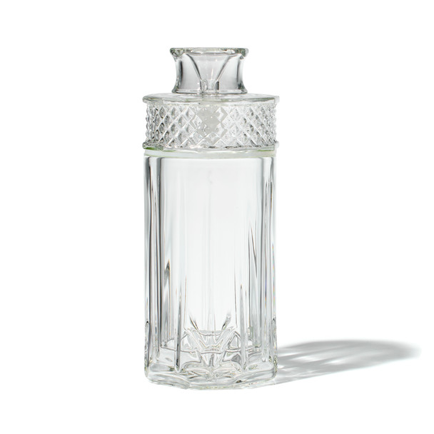 Clear NWTN Highball 8.25" glass gravity bong with diamond-cut upper band for retail smoke gear merchandising.