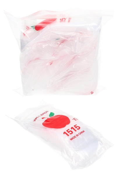 1000-Count Apple Bags Clear Mini Baggies  – J0102