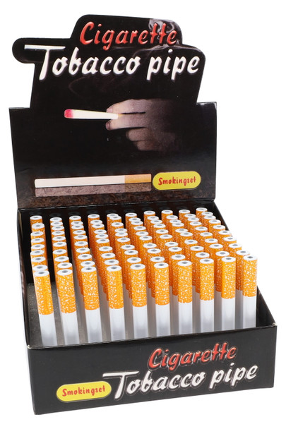 wholesale point-of-sale display box of speckled 3-inch metal cigarette bats ready for smoke shop counters.