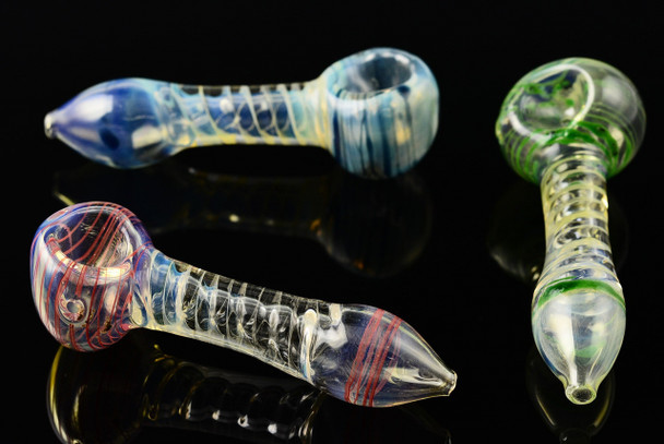Large Spiral Light Glass Pipe 1 - P299