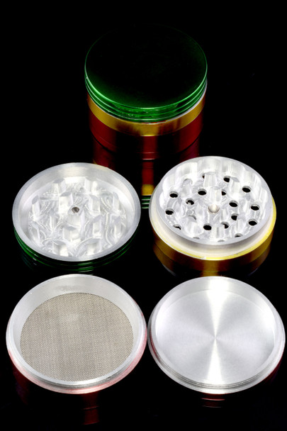 63mm 4 Part Aluminum Painted Rasta Grinder - G0153