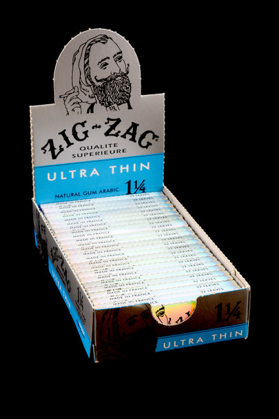 24-Pack Zig-Zag Ultra Thin 1 1/4 Papers Display – 32 Leaves/Pack – RP151