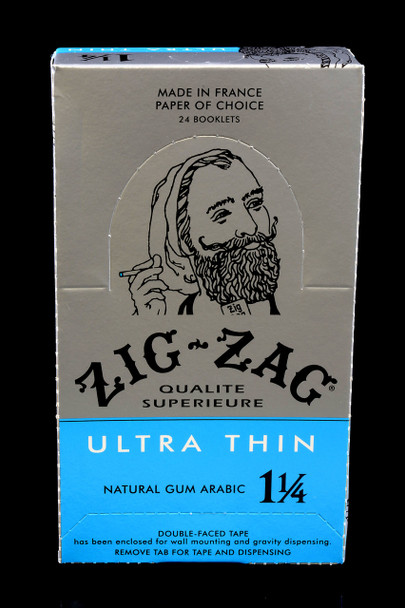24-Pack Zig-Zag Ultra Thin 1 1/4 Papers Display – 32 Leaves/Pack – RP151