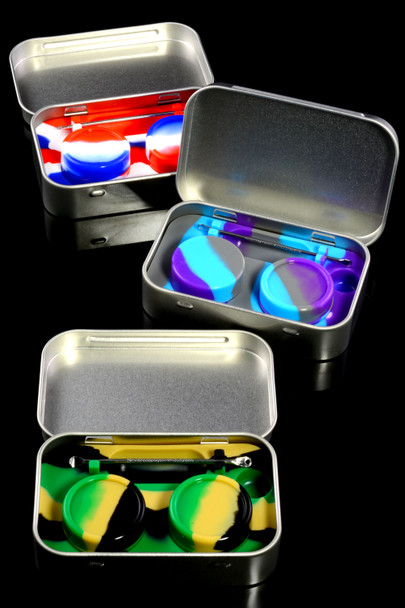 Colorful Silicone Dab Tray Set - J0144