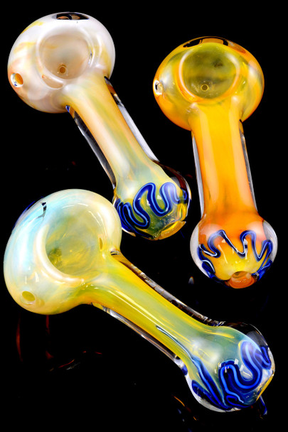 Thick Color Changing Silver Fumed Glass Pipe - P1408