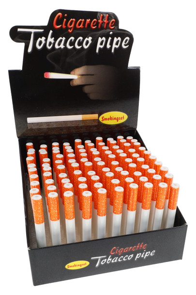 Large ceramic cigarette bat display with white and orange ceramic bats, countertop wholesale accessory assortment