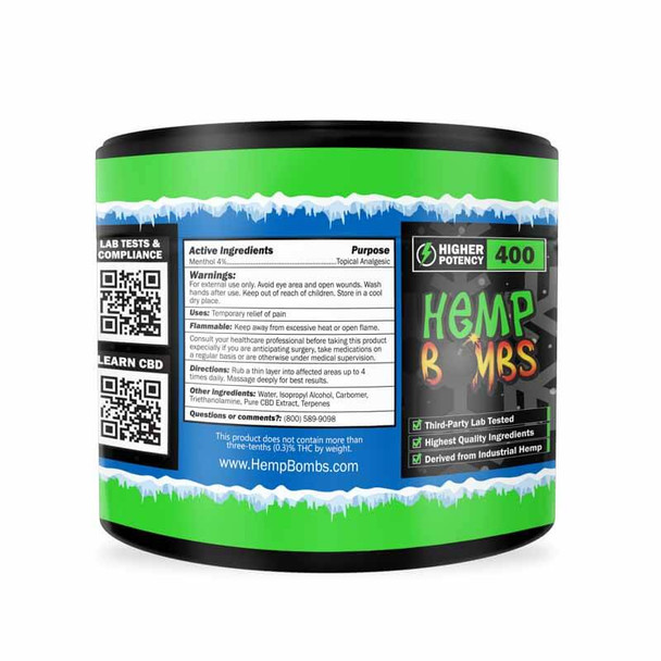 Hemp Bombs CBD Cool Freeze Pain Rub (4 oz, 400 mg) – CBD117 Hemp Bombs CBD Cool Freeze Pain Rub (4 oz, 400 mg) – CBD117