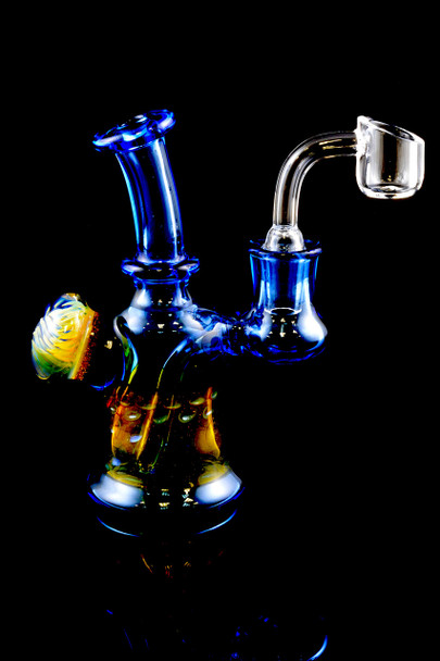 (US Made) CFL Honeycomb Explosion Marble Dab Rig (No Bowl) - MGS8