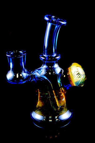 (US Made) CFL Honeycomb Explosion Marble Dab Rig (No Bowl) - MGS8