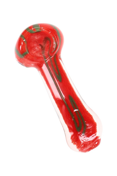 3.5" Striped Frit Glass Pipe – P1780