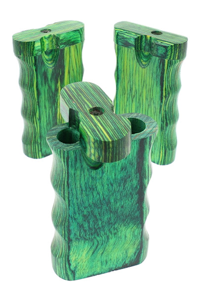 Wholesale double grip green wooden dugouts for bulk head shop resale.